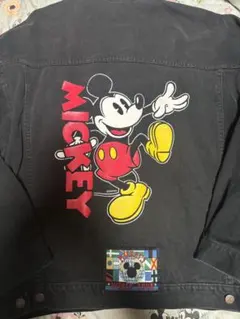 ミッキーマウス デニムジャケット ブラック 古着 アメリカ カナダ製