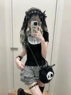 大活躍✴︎✴︎チェック柄ミニセットアップ 女子会デート用