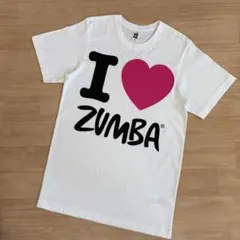 I♡ZUMBA Tシャツ　白　S/XS