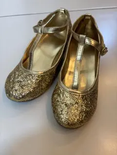 ジンボリ- ストラップシュ-ズ　20センチ〜21センチ　ゴ-ルド