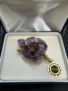 アメジスト　ブローチ