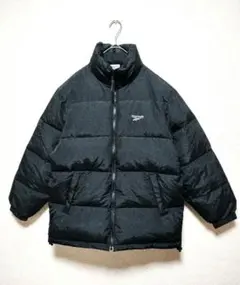Reabok　肉厚ダウンジャケット (フェザー入)　90s　M　ブラック