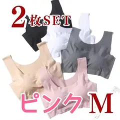 シームレス ノンワイヤー ナイトブラ 育乳 スポブラ 下着 リラックス 2枚