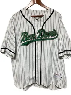 BEN DAVIS ベースボールシャツ ストライプ Lサイズのサムネイル