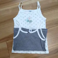 プチバトー　キャミソール2枚セット 128cm