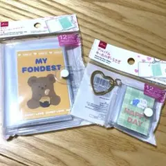 PVC カバーカードホルダー　くま　シール帳　ミニアルバムキーホルダー　うさぎ