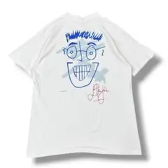 美品90sUSA製FORD小便小僧ヴィンテージTシャツシングルステッチ白古着L 