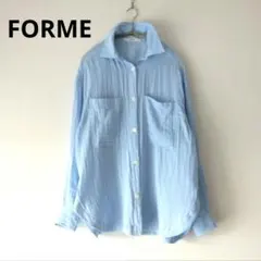 専用　FORME 東原亜希　ガーゼシャツ　ライトブルー　シャツ　長袖 東原亜希 FORME 2024 フォルム ガーゼシャツ
