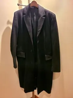 RICHARD EDWARDS ブラック メンズチェスターコート