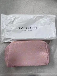 BVLGARI ピンク 幾何学模様 ポーチ