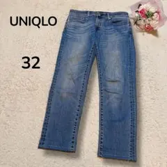 【ユニクロUNIQLO】ウルトラストレッチ　スキニーフィットジーンズ　ブルー32