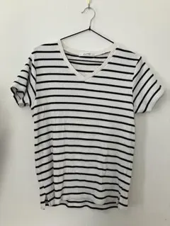 ボーダーTシャツ Mサイズ ホワイト/ブラック