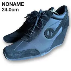 【美品】NONAMEノーネーム　YOKO ヨーコ　 黒 スエード 24.0cmのサムネイル