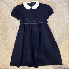 現行品familiar キッズ 半袖ワンピース 120cm ネイビー お受験 | Mercari