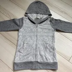 パーカー　MPS パーカー 110サイズ グレー レースリボン　女の子