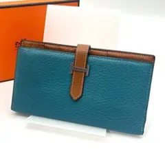 상태매우좋음 付属品 HERMES エルメス べアンスフレ 長財布 シルバー金具 R