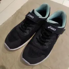 25センチ アシックス asics 黒 ミント スニーカー
