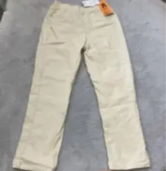 新品タグ付き　定価1307 ストレッチ裏起毛ベージュパンツ　120cm