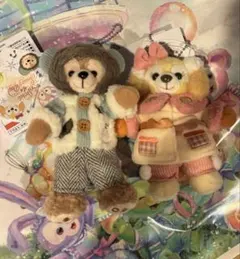 【ダッフィー シークレットオブスノーウィーデイ ダッフィー ぬいぐるみバッジ】