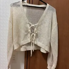 Honeysフロントリボン メッシュニット 長袖のサムネイル