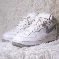 NIKE ナイキ エアフォースワン Mid ホワイト グレー 24.5