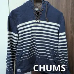 CHUMS パーカー ボーダー レースアップ