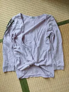 ange d'argent 長袖カットソー ラベンダー