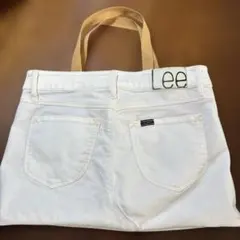 お値下げしました♪Lee ホワイトデニムリメイクトートバッグ