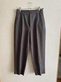 グレー スラックス ゴムウエスト GU