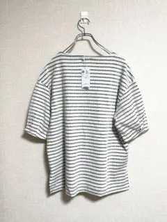 a.v.v ストライプ 半袖Tシャツ ホワイト/ブラック