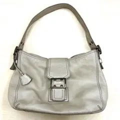 AIGNER トートバッグ レザー アッシュグレー - メルカリ