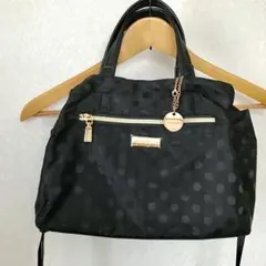 マリクレール￼marie Claire/bis ブラックドット柄ショルダーバッグ