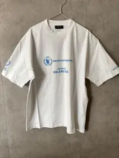 464【美品・XL】バレンシアガ WFPプリントTシャツ ホワイト ライト 