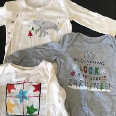 クリスマス　BABY GAP 長袖Tシャツ ロンパース 3枚セット