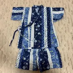 青系ストライプの甚平 トンボ