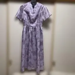 【美品】薄紫半袖ワンピース