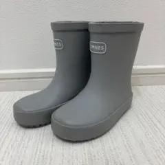 OMNES キッズ レインブーツ 長靴 レインシューズ グレー くすみカラー