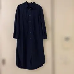 無印良品　シャツワンピース　ネイビー　S