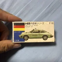 TOMY トミカ 青箱 外国車シリーズ F16 ポルシェ 911S ポリスカーのサムネイル