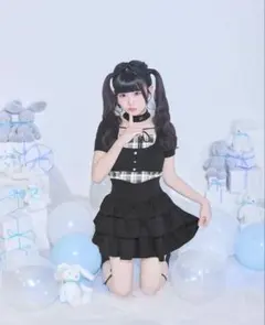 ミシェルマカロン フリル美脚スカート　F