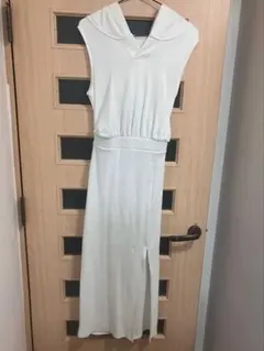 INGEBORGインゲボルグ ノースリーブロングニットワンピース ピンク