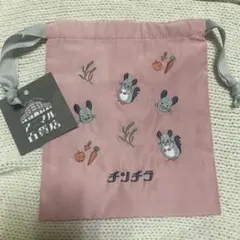 【2点セット】チンチラ刺繍巾着 フレークシール2点セット アニマル百貨店