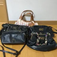 アナスイ 蝶刺繍タッセル付きかごバッグ - メルカリ