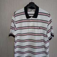 90年代U.S. POLO ASSN. ポロシャツ ホワイト/ストライプ L