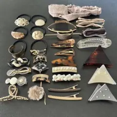 ヘアアクセサリー　まとめ売り　ニュアンス系　ゴールド　べっ甲