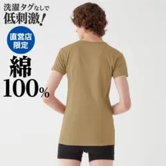GUNZE Vネックインナー ベージュ　コットンのサムネイル