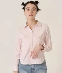 tina jojun ウエストシェイプ 丸襟 ブラウスのサムネイル