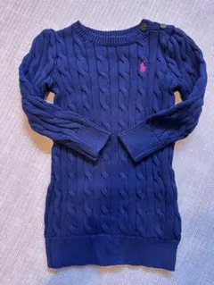 Ralph Lauren ネイビー ケーブル編み ニットセーター
