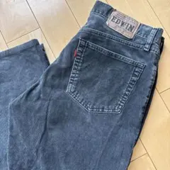 EDWIN ダークグレー コーデュロイパンツ