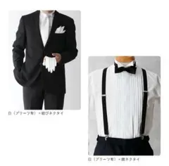 ウイングカラーシャツ L 白 細プリーツ風　タキシードシャツ　新郎